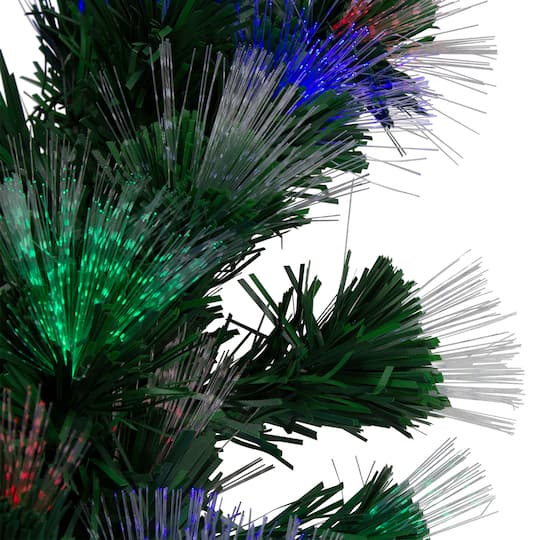 24" Fiber Optic Pre-Lit Artificial Christmas Pine Wreath